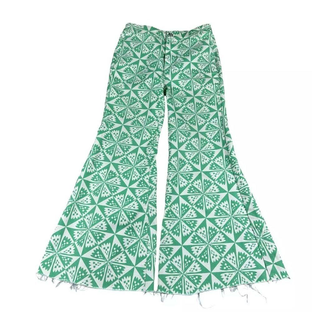 Free People Youthquake in coveted Geometric Green size 27 - Picture 5 of 11